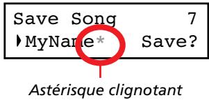 KORG C520 - En choisissant la commande save song - 2