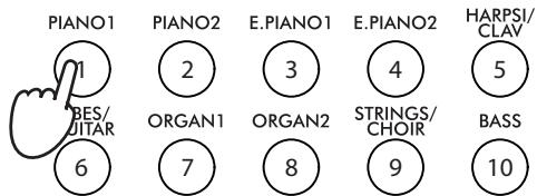 KORG C520 - Anwahl eines Klangs - 1