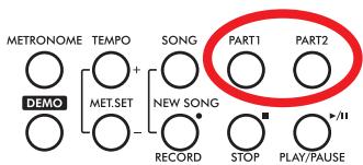 KORG C520 - Stummschalten/Aktivieren von Parts - 1