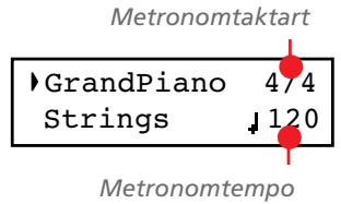 KORG C520 - Tempo und Taktart - 1