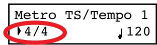 KORG C520 - Choosing a time signature - 1