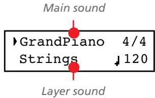 KORG C520 - Entering the Layer mode - 2
