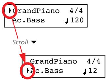 KORG C520 - Selecting a variation of the Left sound - 1