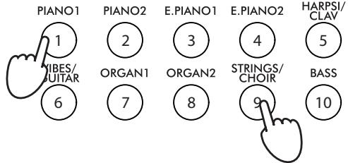 KORG C520 - Accedere al modo Layer - 1