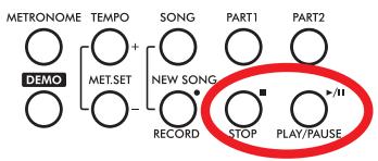 KORG C520 - Starten der Wiedergabe - 1