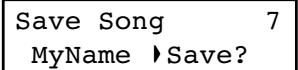 KORG C520 - By choosing the Save Song command - 3