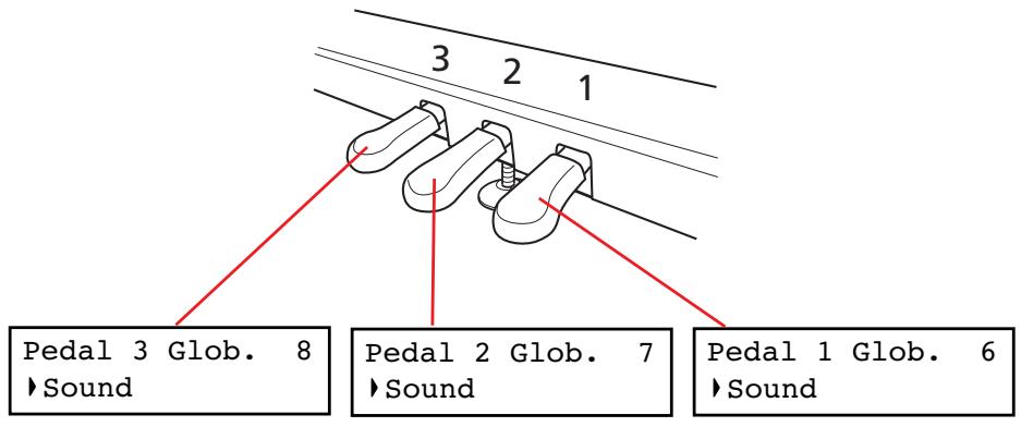 KORG C520 - Assigning functions to the pedals - 1