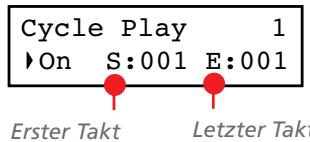 KORG C520 - Einstellen von 'Cycle Play' - 1