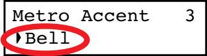KORG C520 - Selecting the accent - 1