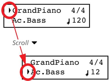 KORG C520 - Selezionare una variazione del suono Left - 1