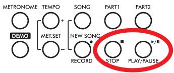 KORG C520 - Comment lancer la reproduction - 1