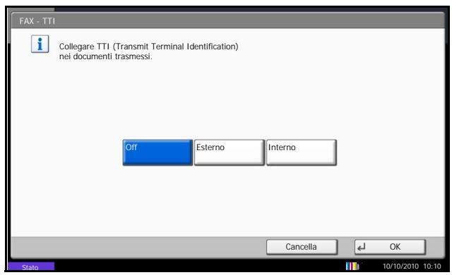 OLIVETTI D-COPIA 6500MF - Selezione del TTI (Transmit Terminal Identification) - 1
