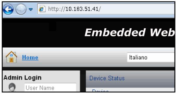 OLIVETTI D-COPIA 6500MF - Accesso a Embedded Web Server RX - 1