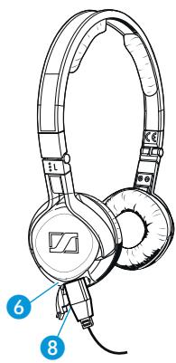 SENNHEISER PX 210 BT - Raccorder le cable de recharge au pack batterie - 2