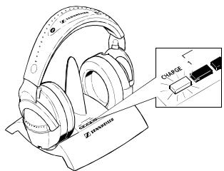 SENNHEISER RS 80 - Charging the accupack - 1
