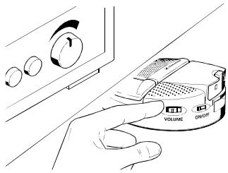 SENNHEISER RS 80 - Adjusting the volume - 1