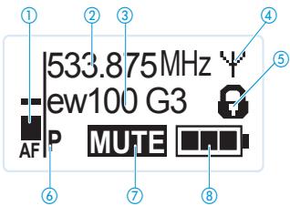 SENNHEISER SKP 100 G3 - Vue d'ensembles des affichages - 1
