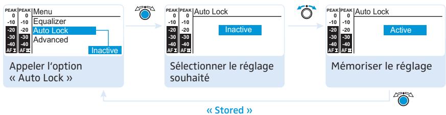 SENNHEISER SR 2000 IEM - Activer/désactiver le verrouillage automatique des touches – « Auto Lock - 1