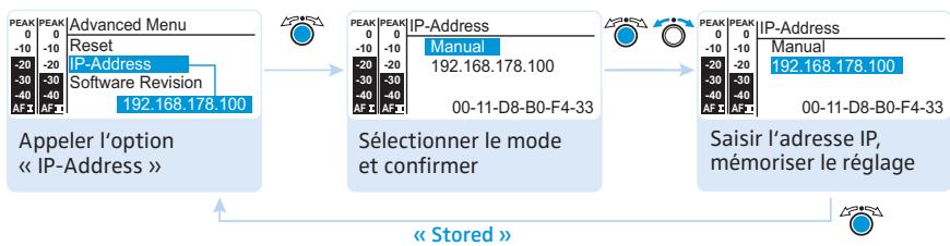 SENNHEISER SR 2000 IEM - Régler la configuration réseau - « Adresse IP - 1