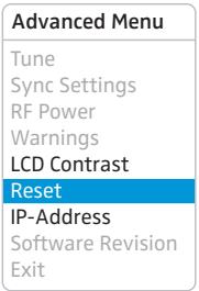 SENNHEISER SR 2000 IEM - Régler le contraste de l'écran - « LCD Contrast - 1