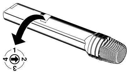 SENNHEISER WIRELESS DIGITAL - Mise en marche de l'émetteur à main - 1