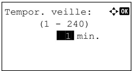 KYOCERA FS-2100DN - Délai de temporisation de la mise en veille - 1
