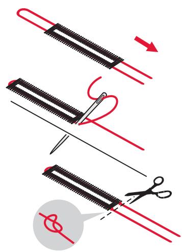 PFAFF SMARTER 260C ELECTRONIQUE - Boutonnière gansée - 2