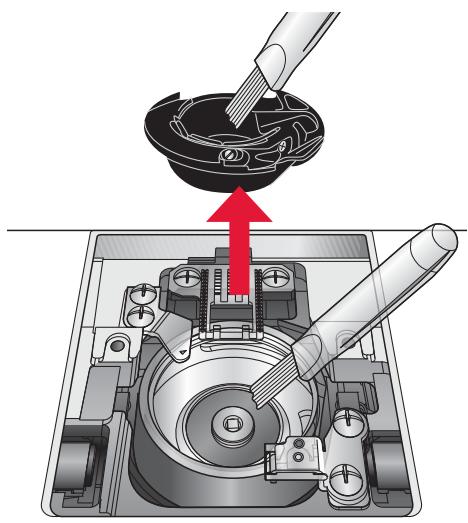 PFAFF SMARTER 260C ELECTRONIQUE - Nettoyage sous le compartment de canette - 2