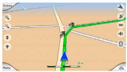 CLARION MAP 690 & MAP690 - Position actuelle et route verrouillée - 1