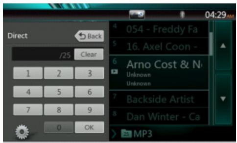 CLARION NX403EV - Searching with the Track Number - 1