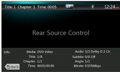 CLARION NX403EV - DVD Video Rear Source Control Info mode. - 1