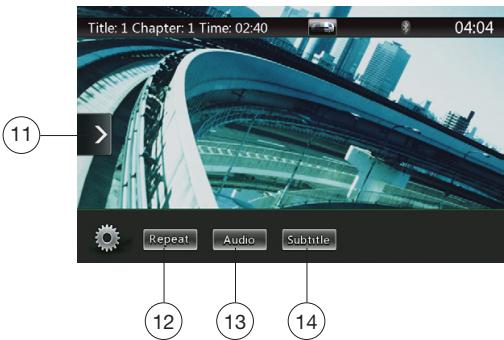 CLARION NX403EV - Showing video files Player mode screen - 2