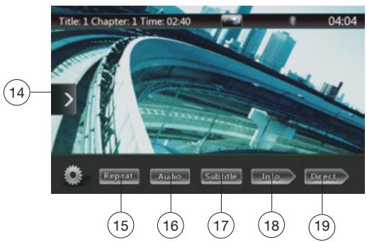 CLARION NX403EV - Showing DVD Player mode screen - 2