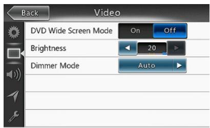 CLARION NX403EV - Video Setup Menu - 1