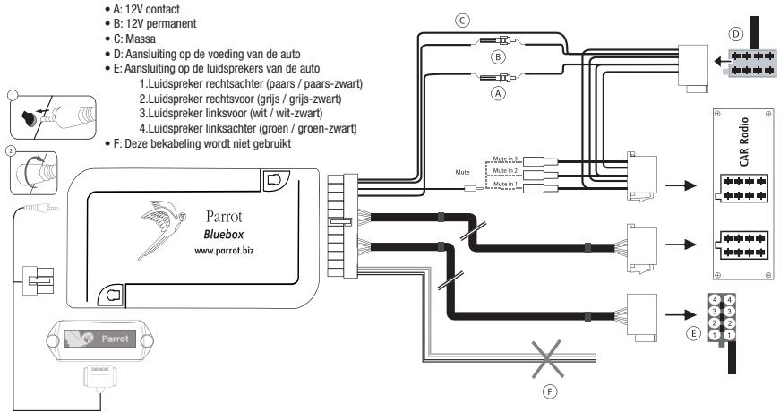 PARROT MUSICKIT MK6100 - AUTORADIO MET ISO STEKKER (ZIE ONDERSTAANDE TEKENING) - 1