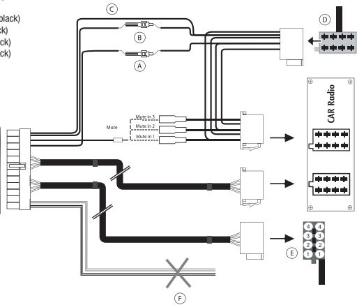 PARROT MUSICKIT MK6100 - CAR STEREO WITH AN ISO CONNECTOR (REFER TO THE FOLLOWING DIAGRAM) - 6