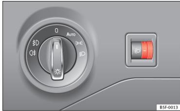 SEAT LEON 3 - Réglage du site des projecteurs, éclairage du tableau de bord et des interrupteurs - 1