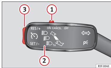 SEAT LEON 3 - Utilisation du régulateur de vitesse\* - 1