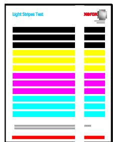 XEROX COLORQUBE 8880 - Bandes claires prédominantes ou incomplètes après impression - 1