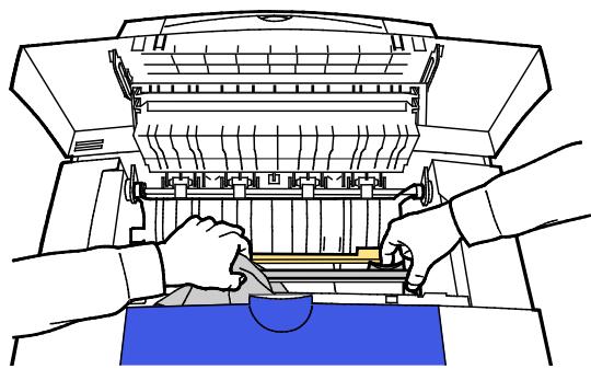 XEROX COLORQUBE 8880 - Nettoyage des bandes de dégagement du papier - 3