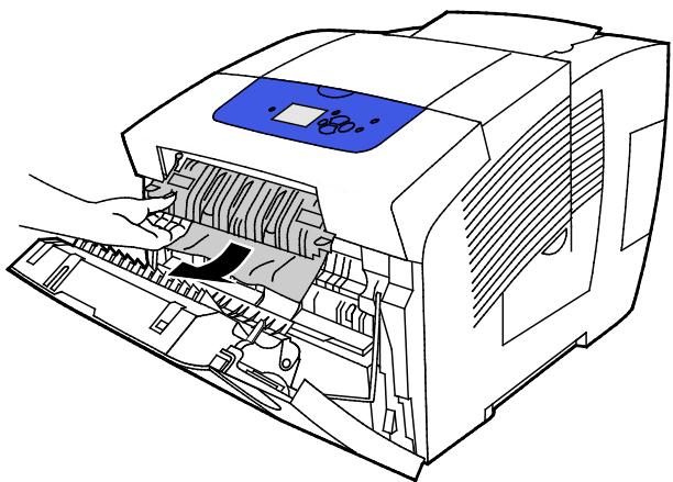 XEROX COLORQUBE 8880 - Résolution des incidents papier au niveau du capot avant a. - 2