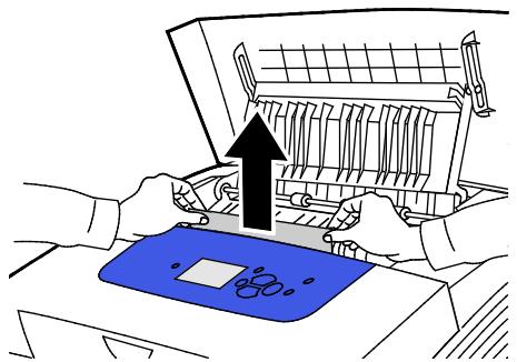 XEROX COLORQUBE 8880 - Résolution des incidents papier au niveau du capot de sortie b - 2