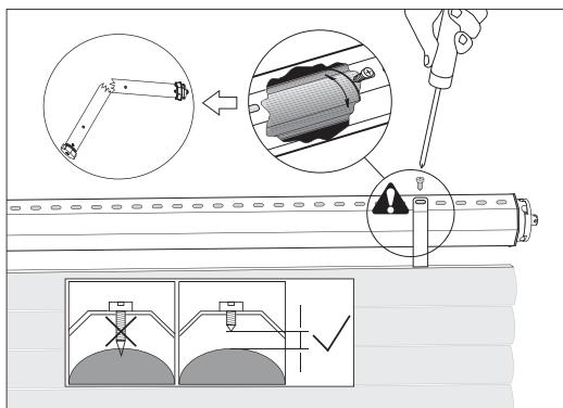 CHAMBERLAIN RA20F - FASTEN SHUTTER ARMOURING (SLATS) TO SHAFT. - 1