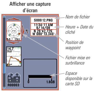 HUMMINBIRD 598CI HD SI COMBO - Supprimer une capture d'écran : - 1