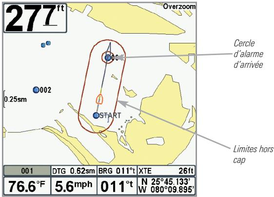 HUMMINBIRD 598CI HD SI COMBO - Alarme d'écart de cap - 1