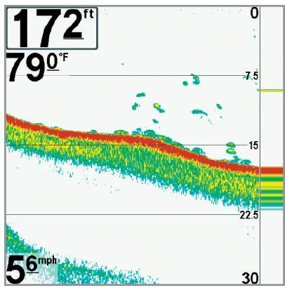 HUMMINBIRD 598CI HD SI COMBO - Couleurs du sonar et affichage du fond - 2