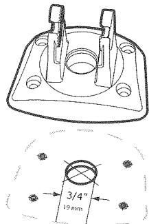 HUMMINBIRD PIRANHAMAX 170 - Acheminement des cables à la tête de commande sous la plate-forme - 1