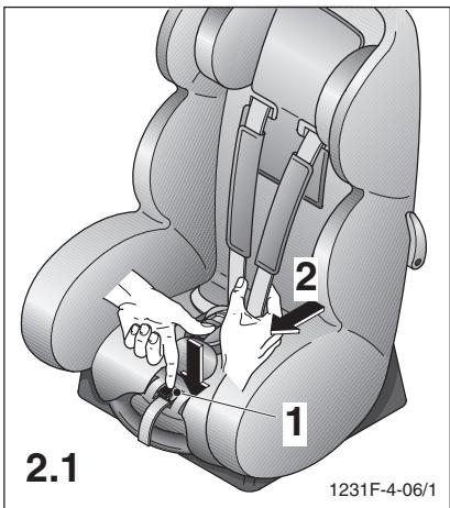 RECARO YOUNG EXPERT - - 2.6 Bedienung des Gurtsystems - 1