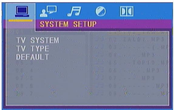 CONTINENTAL EDISON KSD3530 - MULTIMEDIA SET UP MENU - 1