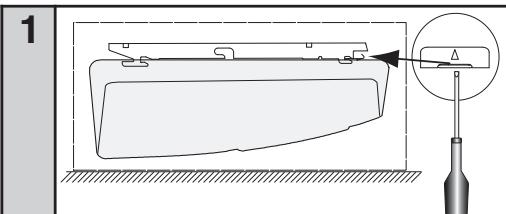 ATLANTIC ULYSSE - 2/ Release the device's hook-on bracket - 1